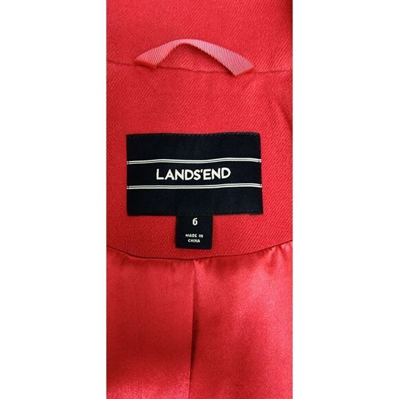 Land's End Hot Pink Long Sleeve Jacket Size 6 - Picture 7 of 7